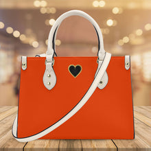 Load image into Gallery viewer, Ti Amo I love you - Exclusive Brand - Vermillion - Luxury Womens PU Tote Bag - Cream Straps
