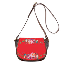 Load image into Gallery viewer, Ti Amo I love you - Exclusive Brand - Jasper - Front &amp; Top Floral Swag - Saddle Bag
