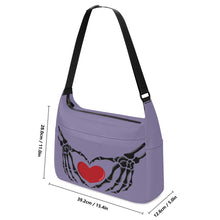 Load image into Gallery viewer, Ti Amo I love you - Exclusive Brand - Kimberly - Skeleton Heart Hands  -  Journey Computer Shoulder Bag
