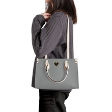 Load image into Gallery viewer, Ti Amo I love you - Exclusive Brand - Oslo Grey - Luxury Womens PU Tote Bag - Cream Straps
