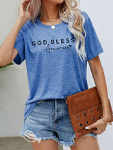 Load image into Gallery viewer, GOD BLESS AMERICA Graphic Short Sleeve Tee Ti Amo I love you
