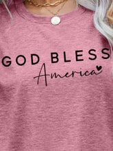 Load image into Gallery viewer, GOD BLESS AMERICA Graphic Short Sleeve Tee Ti Amo I love you
