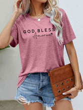 Load image into Gallery viewer, GOD BLESS AMERICA Graphic Short Sleeve Tee Ti Amo I love you
