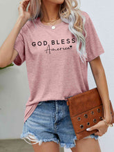 Load image into Gallery viewer, GOD BLESS AMERICA Graphic Short Sleeve Tee Ti Amo I love you
