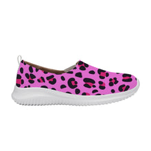 Load image into Gallery viewer, Ti Amo I love you - Exclusive Brand - Persian Pink with Cerise Leopard Spots - Womens Casual Slip On Shoes
