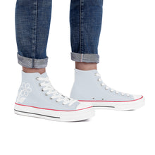 Load image into Gallery viewer, Ti Amo I love you - Exclusive Brand - Mystic - White Daisy - High Top Canvas Shoes - White  Soles
