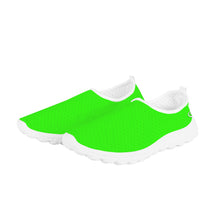 Load image into Gallery viewer, Ti Amo I love you - Exclusive Brand - Florescent Green - Double White Heart - Women&#39;s Mesh Running Shoes - White Soles
