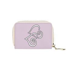 Load image into Gallery viewer, Ti Amo I love you - Exclusive Brand - Twilight - Double White Heart - PU Leather - Zipper Card Holder
