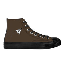 Load image into Gallery viewer, Ti Amo I love you - Exclusive Brand - Abbot- Paper Airplane - High Top Canvas Shoes - Black Soles
