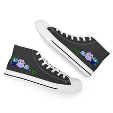 Load image into Gallery viewer, Ti Amo I love you  - Exclusive Brand - Shark - 3 Owls - High-Top Canvas Shoes - White Soles
