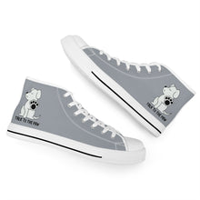 Load image into Gallery viewer, Ti Amo I love you  - Exclusive Brand - Gray Chateau - Talk to the Paw - High-Top Canvas Shoes - White
