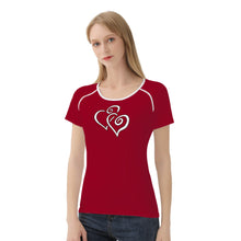 Load image into Gallery viewer, TI Amo I love you - Exclusive Brand - Christmas Candy - Double White Heart - Women&#39;s T shirt
