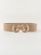 Load image into Gallery viewer, Geometric Buckle Elastic Wide Belt Ti Amo I love you
