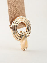 Load image into Gallery viewer, Geometric Buckle Elastic Wide Belt Ti Amo I love you
