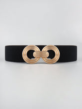 Load image into Gallery viewer, Geometric Buckle Elastic Wide Belt Ti Amo I love you
