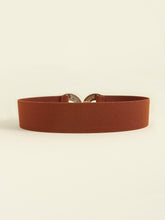 Load image into Gallery viewer, Geometric Buckle Elastic Wide Belt Ti Amo I love you
