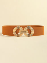 Load image into Gallery viewer, Geometric Buckle Elastic Wide Belt Ti Amo I love you
