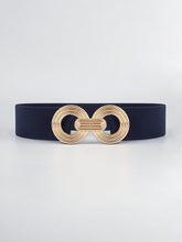 Load image into Gallery viewer, Geometric Buckle Elastic Wide Belt Ti Amo I love you
