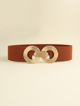 Load image into Gallery viewer, Geometric Buckle Elastic Wide Belt Ti Amo I love you
