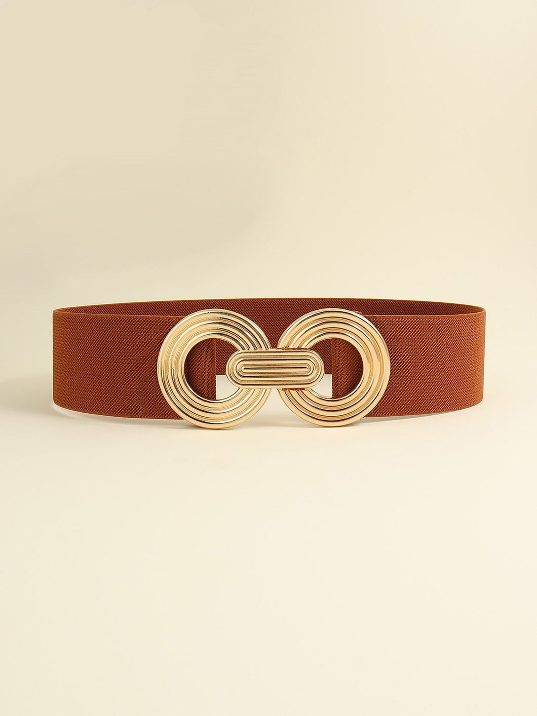 Geometric Buckle Elastic Wide Belt Ti Amo I love you