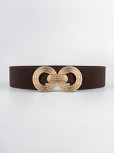 Load image into Gallery viewer, Geometric Buckle Elastic Wide Belt Ti Amo I love you
