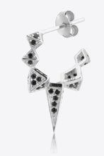 Load image into Gallery viewer, Geometric Zircon Decor 925 Sterling Silver Earrings Ti Amo I love you
