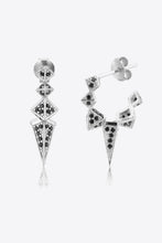 Load image into Gallery viewer, Geometric Zircon Decor 925 Sterling Silver Earrings Ti Amo I love you
