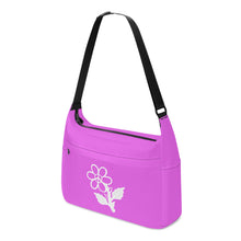 Load image into Gallery viewer, Ti Amo I love you - Exclusive Brand - Deep Lavender Magenta - White Daisy -  Journey Computer Shoulder Bag
