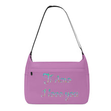 Load image into Gallery viewer, Ti Amo I love you - Exclusive Brand - Viola - Pastel Lettering -  Journey Computer Shoulder Bag
