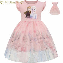 Load image into Gallery viewer, Girls Dresses Frozen Elsa Anna Princess Outfits / Costumes Ti Amo I love you
