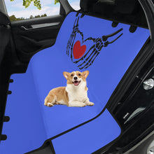 Load image into Gallery viewer, Ti Amo I love you - Exclusive Brand - Neon Blue - Skeleton Hands with Heart - Car Pet Seat Covers
