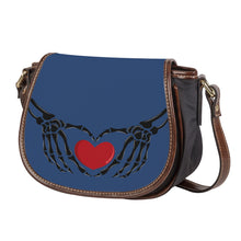 Load image into Gallery viewer, Ti Amo I love you - Exclusive Brand - San Juan - Skeleton Hands with Heart - Saddle Bag
