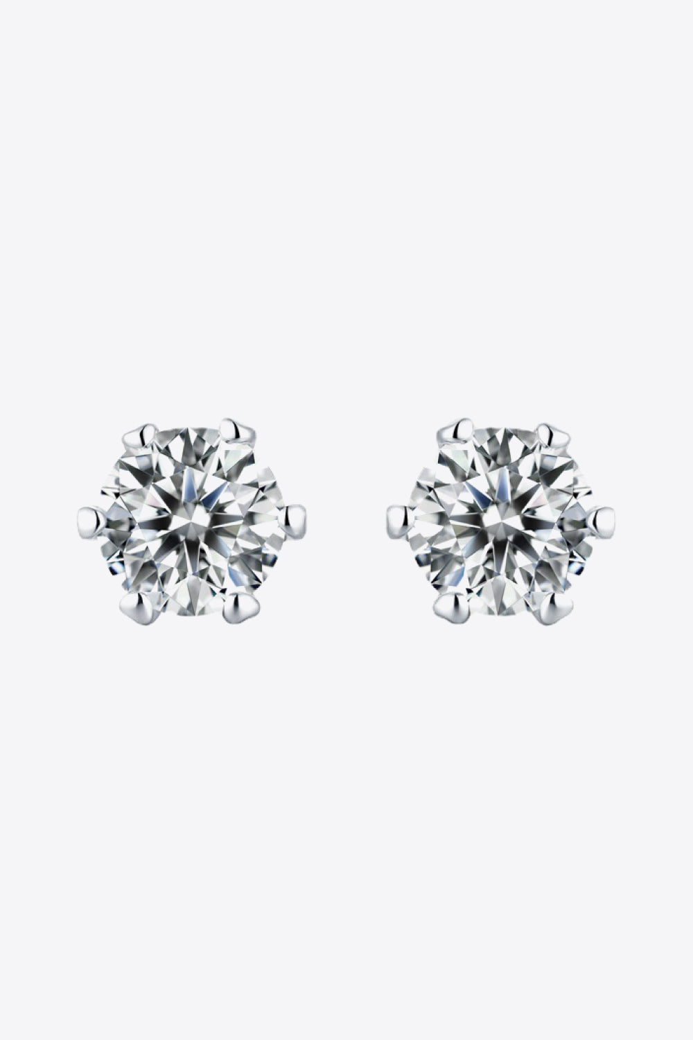 Good Days Ahead Moissanite Stud Earrings Ti Amo I love you