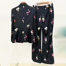 Load image into Gallery viewer, Goods Star Elegant Printed Suit Flared Pants Suit Two Piece Suit Ti Amo I love you
