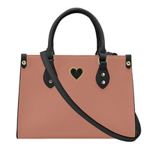 Load image into Gallery viewer, Ti Amo I love you - Exclusive Brand - Pale Copper - Luxury Womens PU Tote Bag - Black Straps
