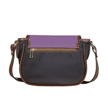 Load image into Gallery viewer, Ti Amo I love you - Exclusive Brand - Dark Lilac - 3 Owls -  Saddle Bag
