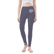 Load image into Gallery viewer, Ti Amo I love you - Exclusive Brand - Dolphin - Angry Fish  - Womens / Teen Girls  / Womens Plus Size  - Yoga Leggings - Sizes XS-3XL
