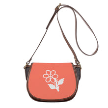 Load image into Gallery viewer, Ti Amo I love you - Exclusive Brand - Orange Pink  - White Daisy - Saddle Bag
