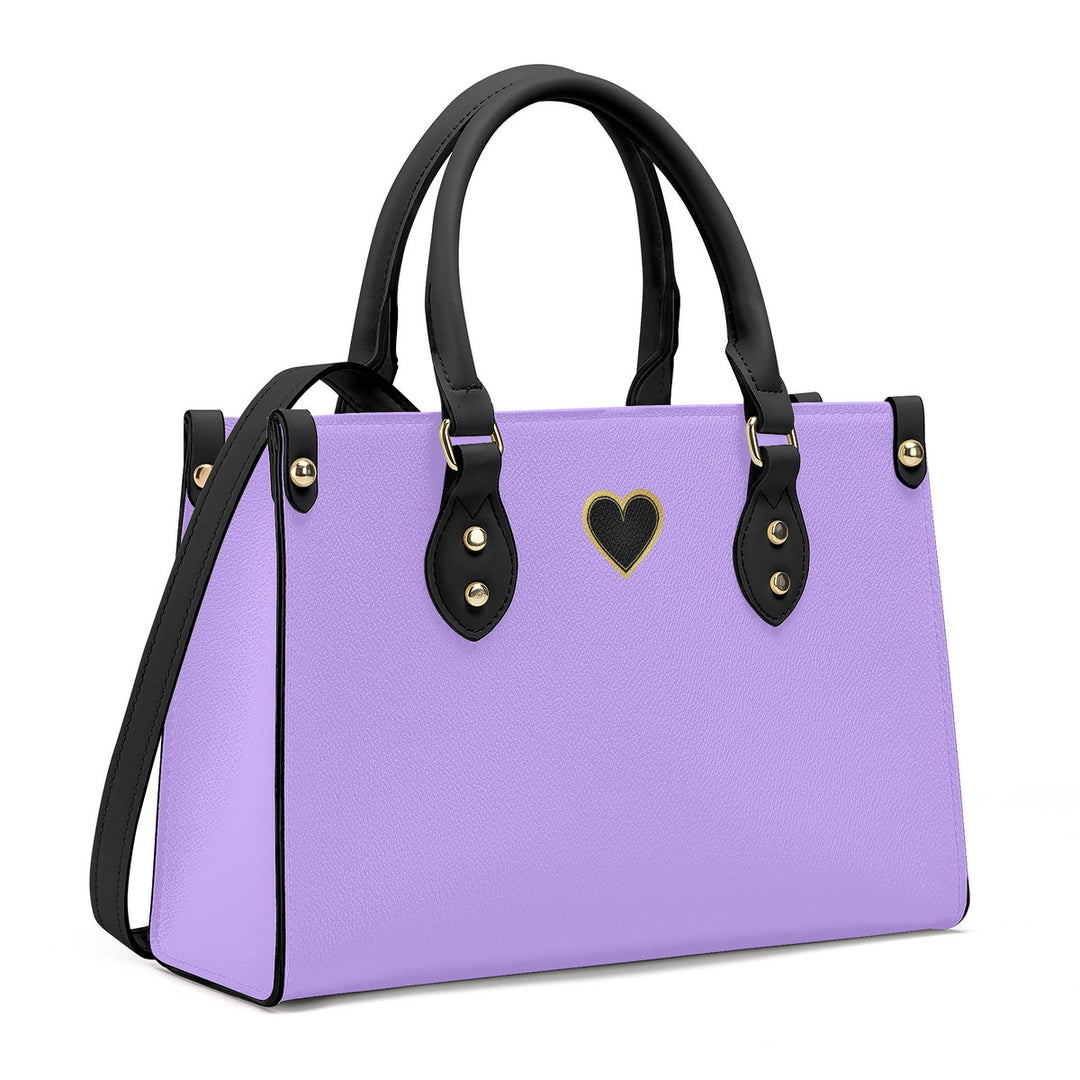 Ti Amo I love you - Exclusive Brand - Lucid Lavender - Luxury Women PU Tote Bag - Black Straps