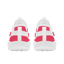 Load image into Gallery viewer, Ti Amo I love you - Exclusive Brand  - Radical Red -  Double Heart - Womens Mesh Knit Shoes - White Soles
