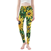 Load image into Gallery viewer, Ti Amo I love you - Exclusive Brand - Sunflower-  Yoga Leggings
