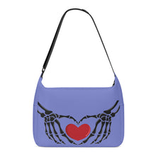 Load image into Gallery viewer, Ti Amo I love you - Exclusive Brand - Moody Blue - Skeleton Heart Hands  -  Journey Computer Shoulder Bag
