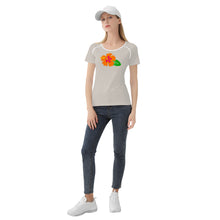 Load image into Gallery viewer, Ti Amo I love you - Exclusive Brand  - Swirl - Hawaiian Flower - Women&#39;s T shirt
