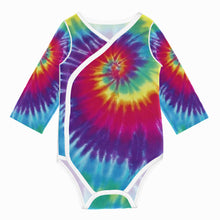 Load image into Gallery viewer, Ti Amo I love you - Exclusive Brand  - Rainbow Tie-Dye - Baby Long-Sleeve Bodysuit
