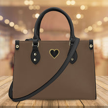 Load image into Gallery viewer, Ti Amo I love you - Exclusive Brand - Tobacco Brown 2 - Luxury Womens PU Tote Bag - Black Straps
