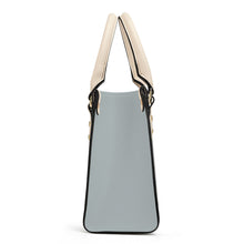 Load image into Gallery viewer, Ti Amo I love you - Exclusive Brand - Ash Grey - Luxury Women PU Tote Bag - Cream Straps
