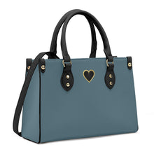 Load image into Gallery viewer, Ti Amo I love you - Exclusive Brand -Blue Marble - Luxury Womens PU Tote Bag - Black Straps
