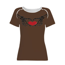 Load image into Gallery viewer, Ti Amo I love you - Exclusive Brand - Tuk Tuk - Skeleton Hands with Heart  -Women&#39;s T shirt - Sizes XS-2XL
