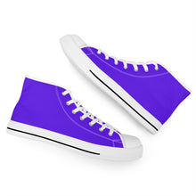 Load image into Gallery viewer, Ti Amo I love you - Exclusive Brand - Dark Purple- High-Top Canvas Shoes ⁶- White Soles
