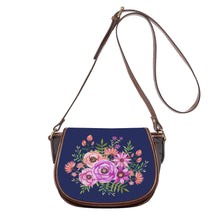 Load image into Gallery viewer, Ti Amo I love you - Exclusive Brand - Rhino 2 - Fushia Pink &amp; Tony&#39;s Pink Floral Pattern -  Saddle Bag
